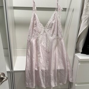 Victoria's Secret Lace Satin Chemise - Light Pink